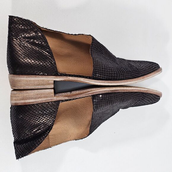 Free People Textured Royale Flat Boho Western Shoes Black EU size 38/ US size 8 - Picture 10 of 10
